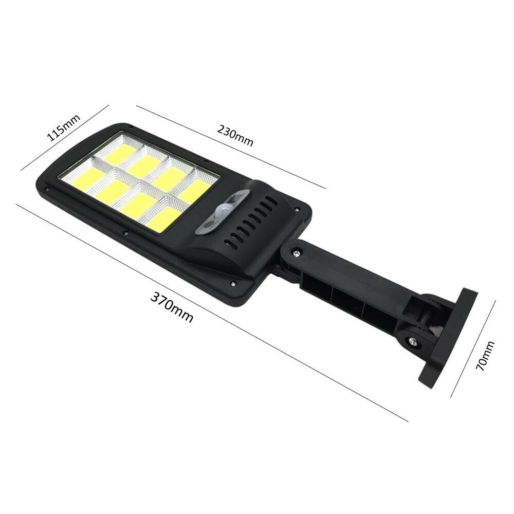 FARETTO 8 LED COB PANNELLO SOLARE . FARO SENSORE RILEVA MOVIMENTO CREPUSCOLARE
