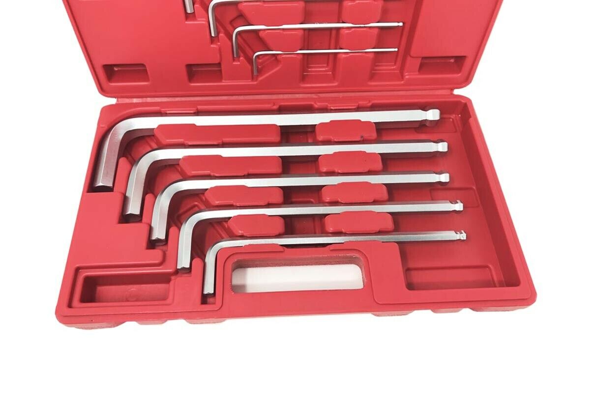 SET 10 CHIAVI ESAGONALI CON BRUGOLA CHIAVE DA 3 A 17 MM MISURE DA 13 A 30,5 CM