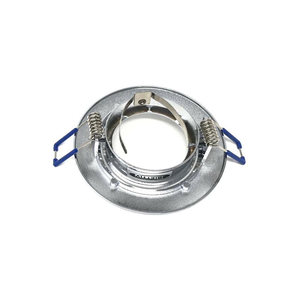 PORTA FARETTO DA INCASSO TONDO SUPPORTO PORTAFARETTO CONTROSOFFITTO P12 ARGENTO