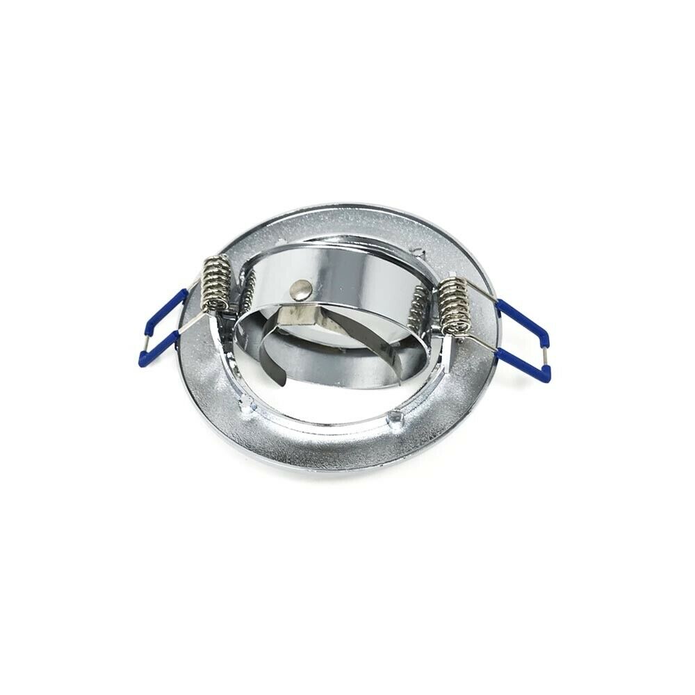PORTA FARETTO DA INCASSO TONDO SUPPORTO PORTAFARETTO CONTROSOFFITTO P12 ARGENTO