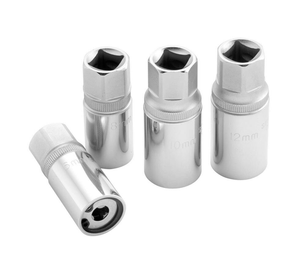 KIT 4 ESTRATTORI PRIGIONIERI A RULLO VITE ESTRATTORE 1/2" 6 8 10 12 MM