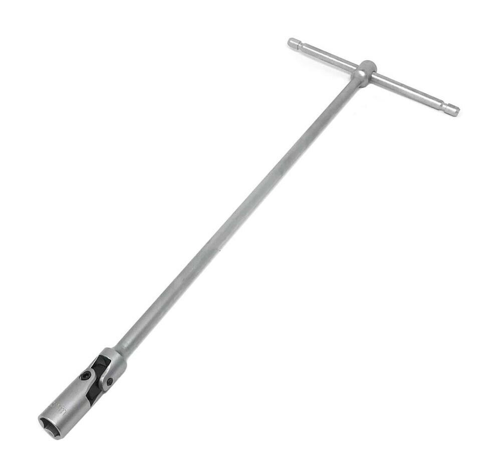 CHIAVE BUSSOLA 13 MM DOPPIO SNODO TESTA SNODABILE MANIGLIA A T LUNGA 44 CM
