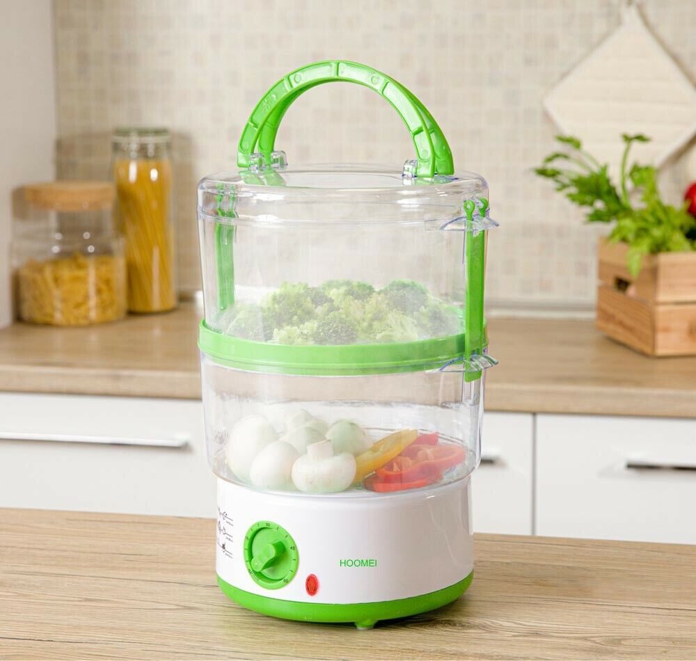 VAPORIERA ELETTRICA 500 W COTTURA AL VAPORE CARNE PESCE VERDURE CAPACITA' 5 LT