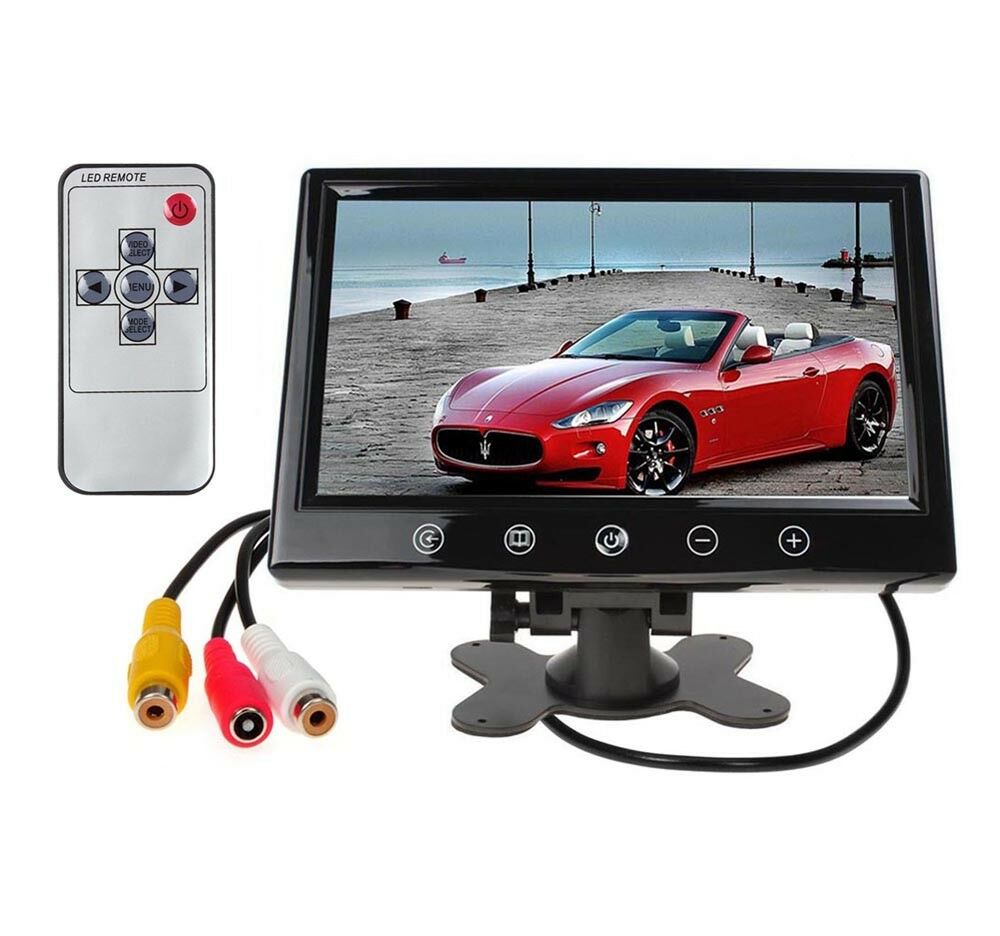 MONITOR LCD 10" PER TELECAMERA RETROMARCIA AUTO AV1 AV2 LED TOUCH