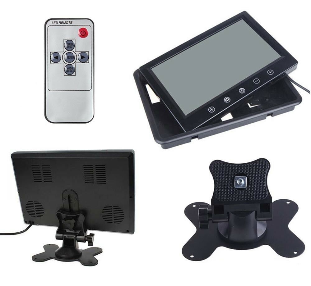 MONITOR LCD 10" PER TELECAMERA RETROMARCIA AUTO AV1 AV2 LED TOUCH