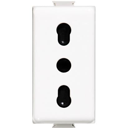 PRESA BIPASSO COMPATIBILE MATIX COLORE BIANCO