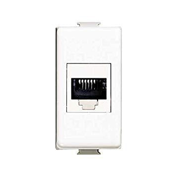 PRESA DI RETE RJ45 COLORE BIANCO COMPATIBILE SERIE MATIX