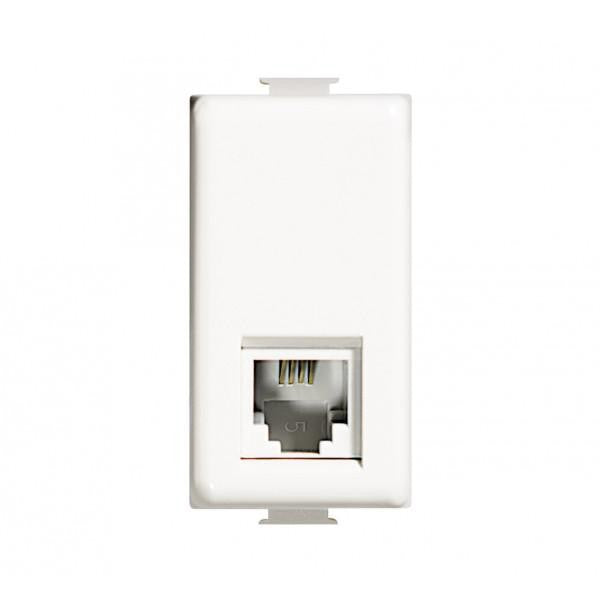 PRESA TELEFONO RJ11 COLORE BIANCO COMPATIBILE MATIX