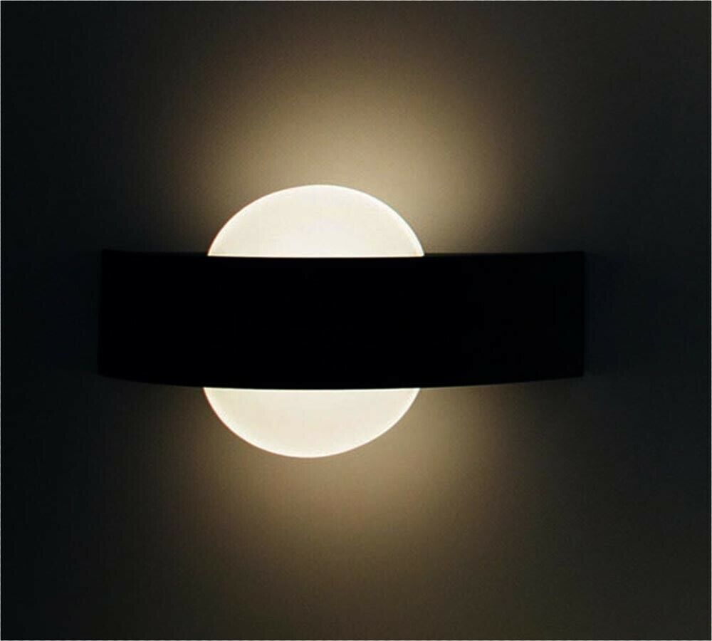 APPLIQUE A LED 8 WATT LAMPADA LUCE CALDA DA PARETE DOPPIA EMISSIONE E17-NC