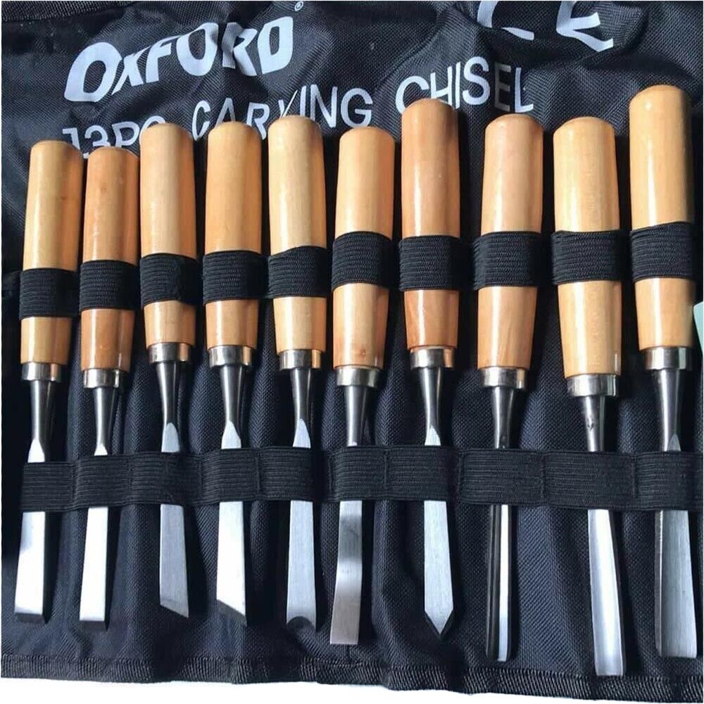 KIT 13 SCALPELLI SGORBIE PER FALEGNAME SCALPELLO PIATTO LEGNO