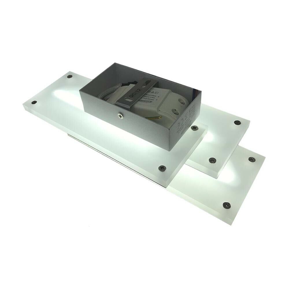 APPLIQUE LED LUCE BIANCA IN VETRO DA PARETE 12 WATT LAMPADA STILE MODERNO