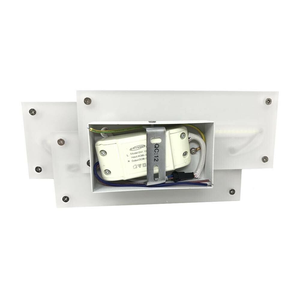 APPLIQUE LED LUCE BIANCA IN VETRO DA PARETE 12 WATT LAMPADA STILE MODERNO