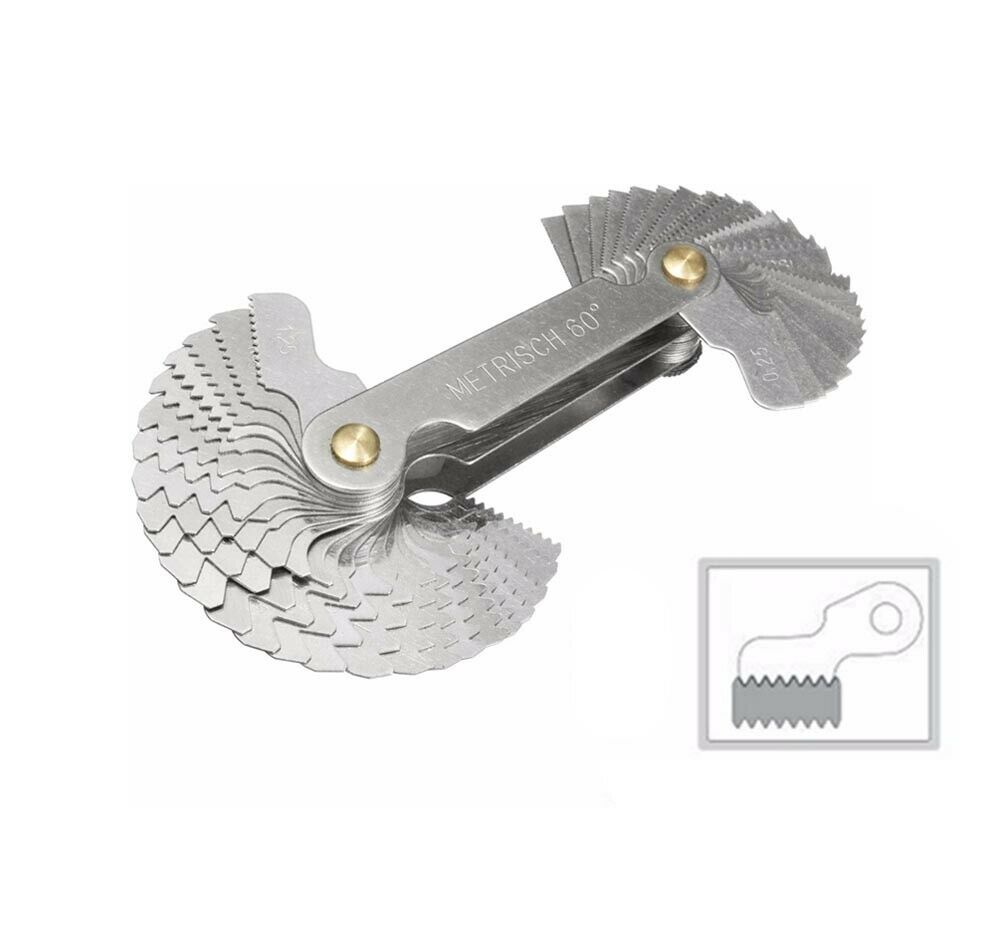 MICRO CALIBRO 52 LAME METRICHE 55 60° FILETTATURA DA 0,25A 6 MM