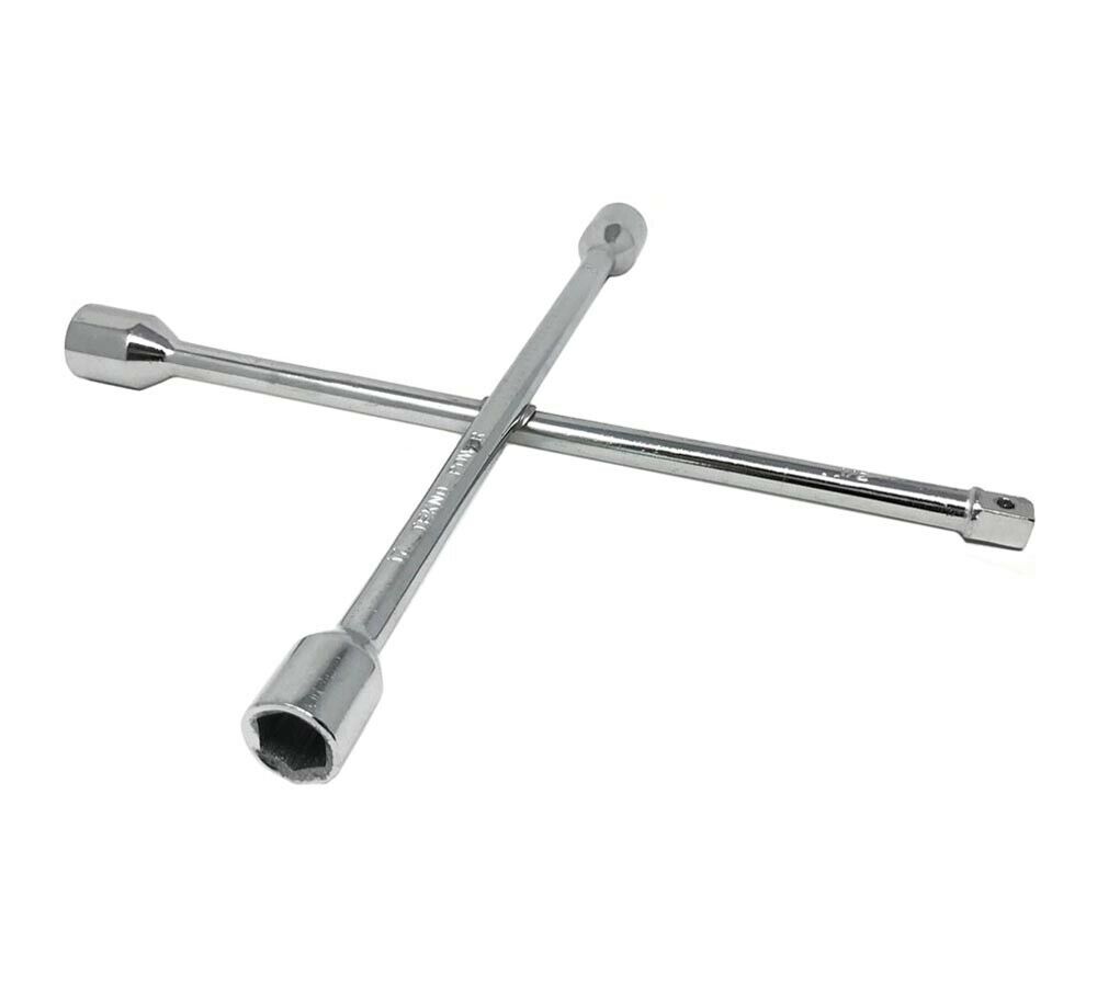 CHIAVE A CROCE 1/2" PER RUOTE AUTO DADI BULLONI BUSSOLE DA 17 19 21 MM
