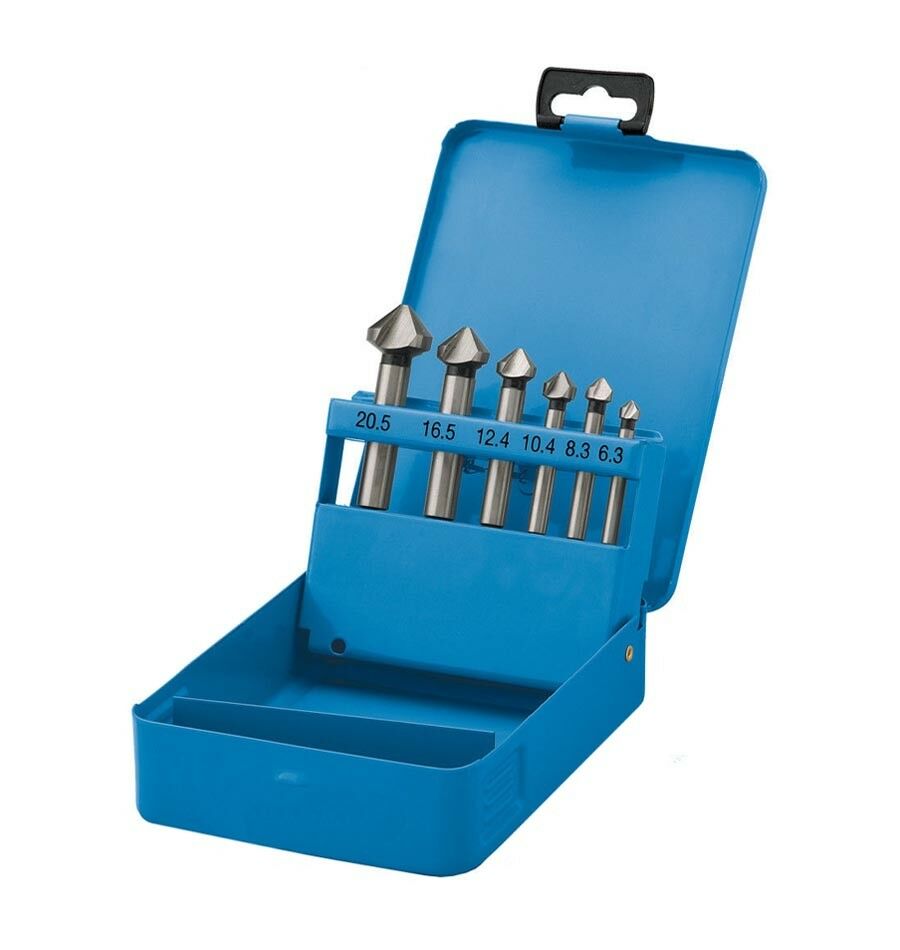 KIT 6 FRESE SVASATORI PUNTE FRESA SVASATRICE X TORNIO TRAPANO SVASARE