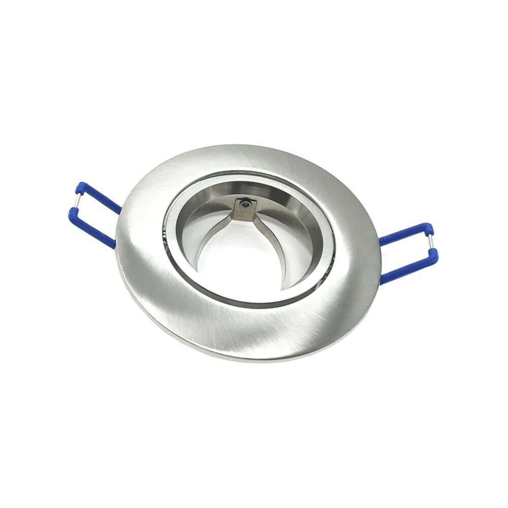 PORTA FARETTO A INCASSO ORIENTABILE PORTAFARETTO SUPPORTO TONDO P12 SILVER OPACO