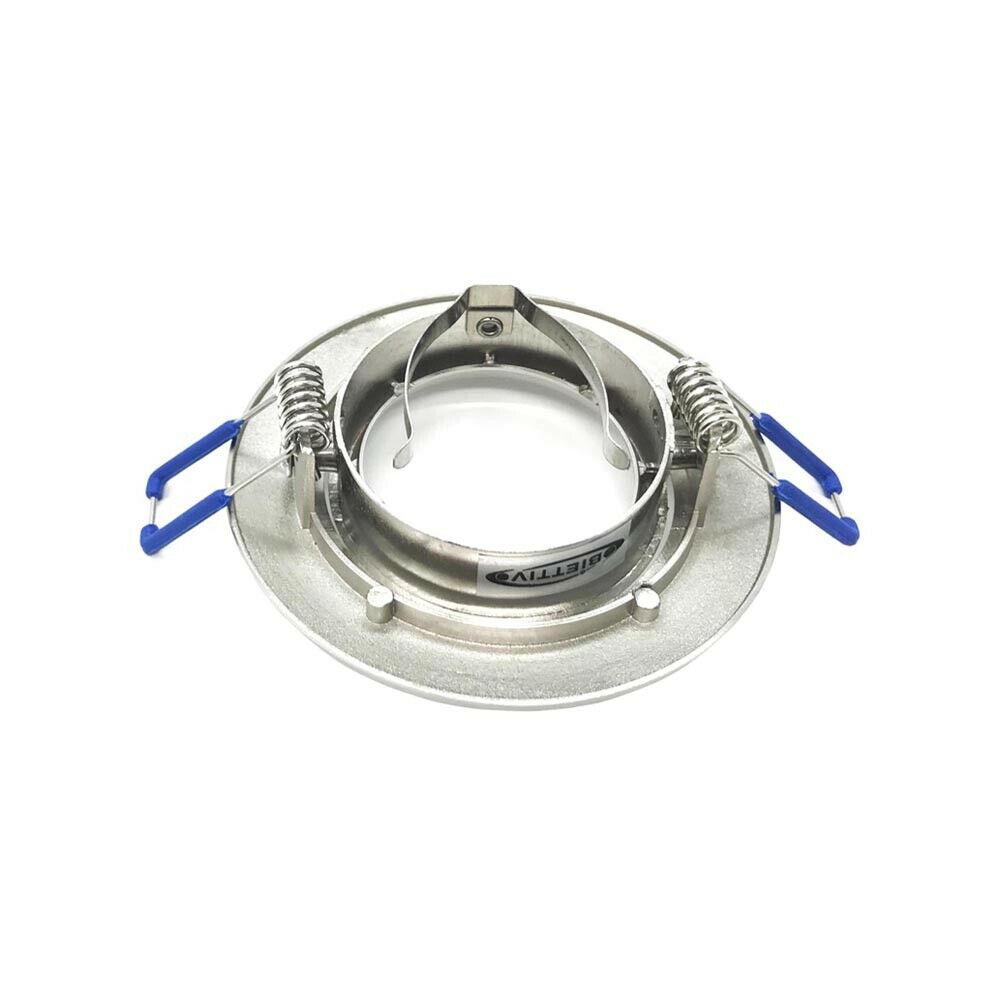 PORTA FARETTO A INCASSO ORIENTABILE PORTAFARETTO SUPPORTO TONDO P12 SILVER OPACO
