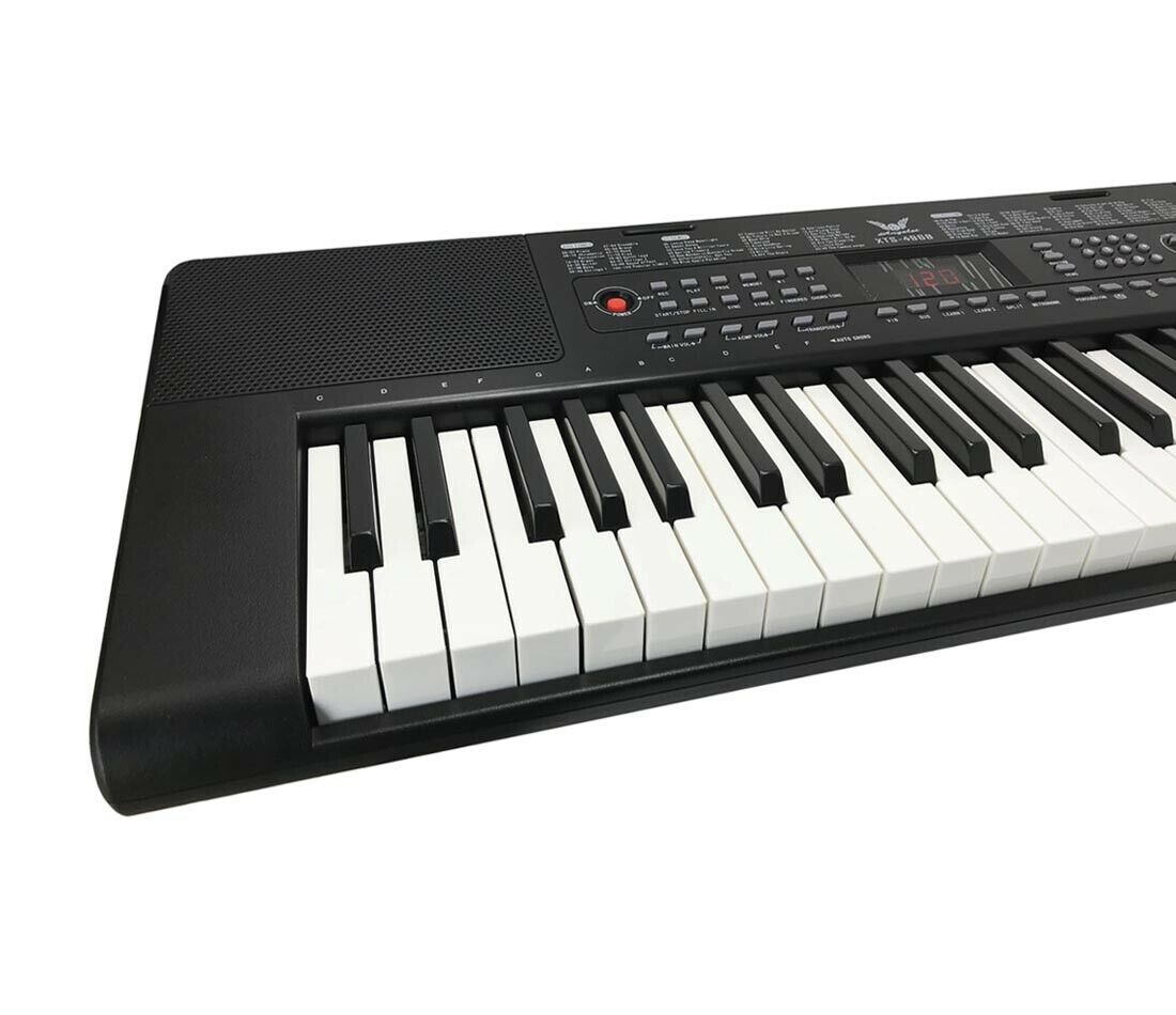 PIANOFORTE TASTIERA MUSICALE PIANOLA . ELETTRICA 49 TASTI BIANCHI E NERI MICROFONO