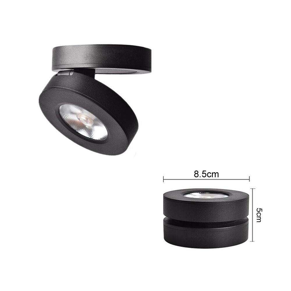 FARETTO LED 7 W LUCE NATURALE FARO DA SOFFITTO ORIENTABILE GIREVOLE 360° F7WNN