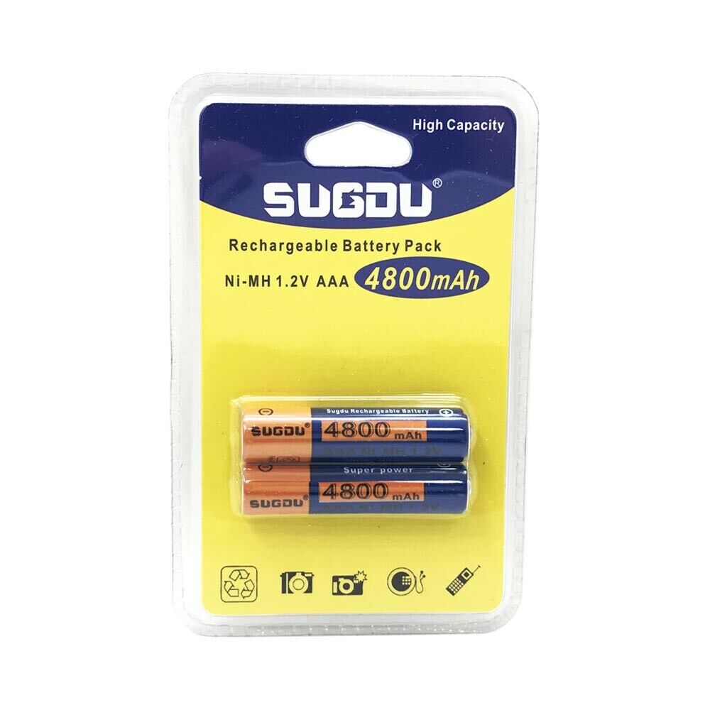 BATTERIE RICARICABILI MINISTILO AAA 4800 MAH NI-MH 2 PILE