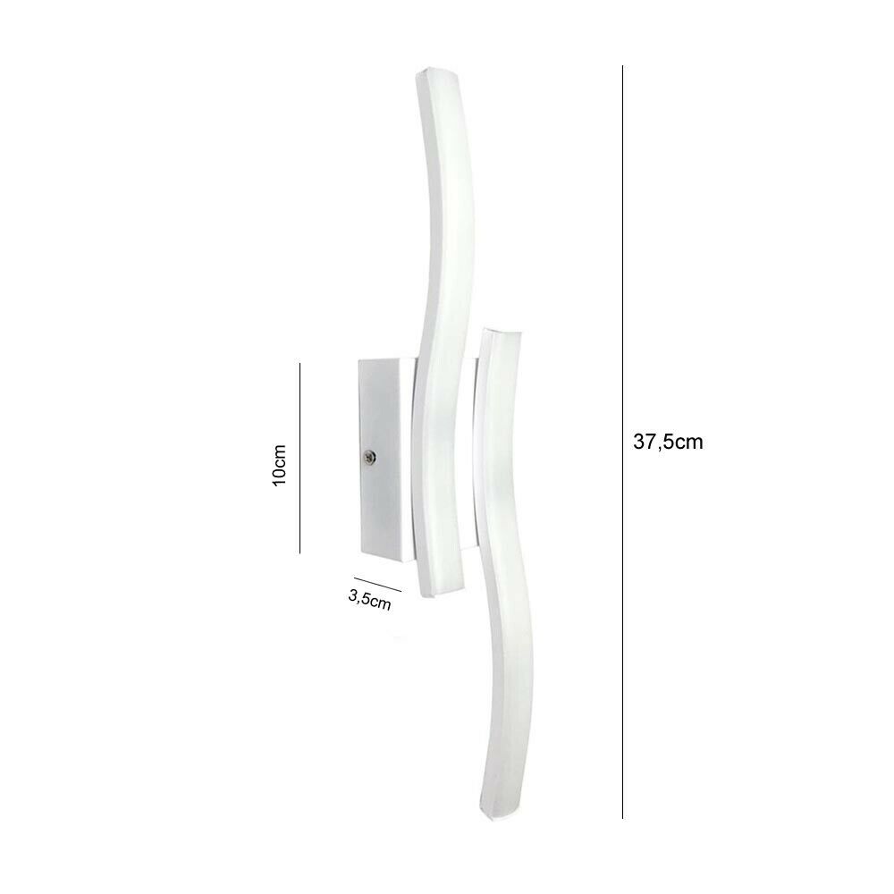APPLIQUE DA PARETE LED LUCE BIANCA 10 WATT 6500K LAMPADA STILE MODERNO