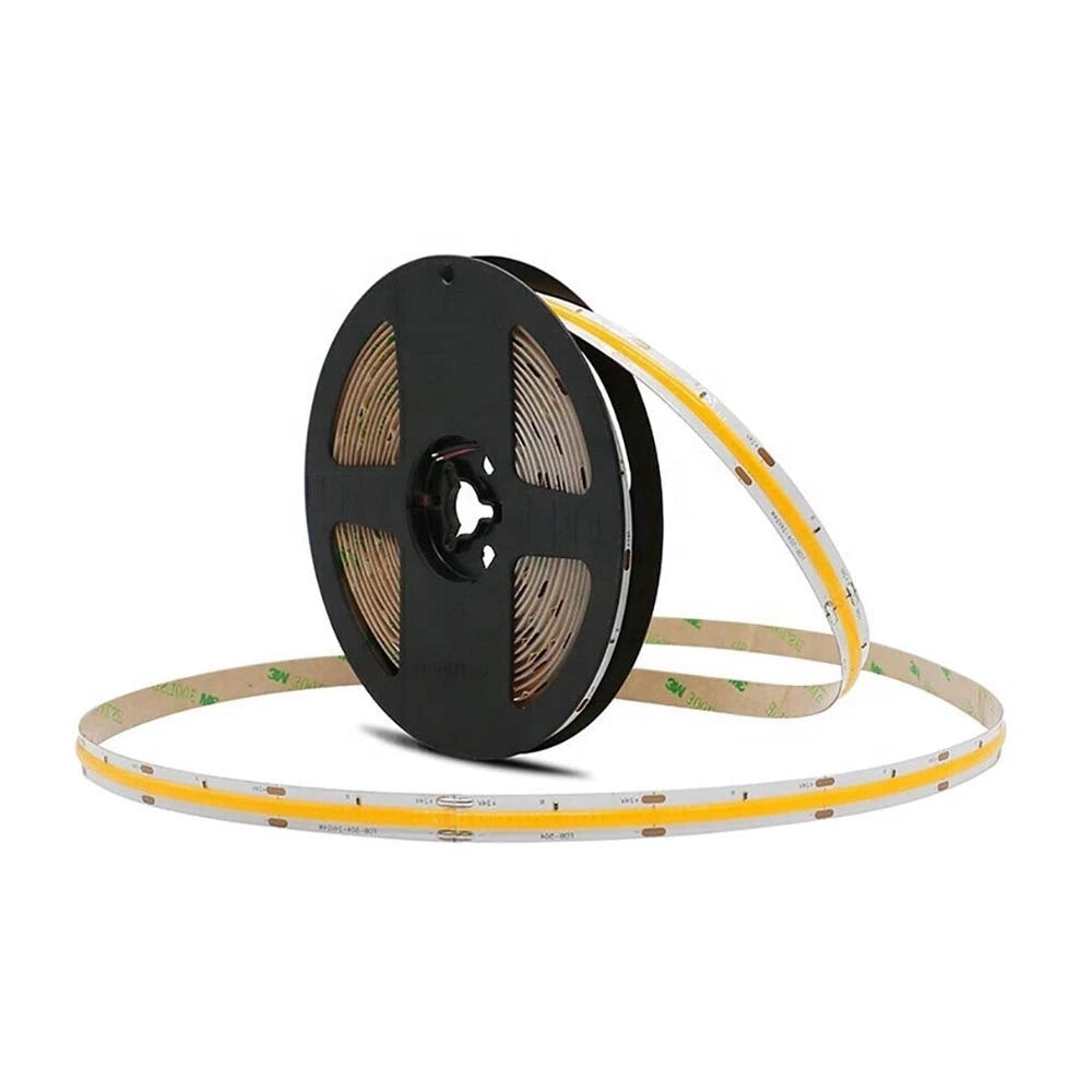 STRISCIA LED COB LUCE CALDA BOBINA 50 METRI 24 V SMD 500 WATT 3000K 8 MM