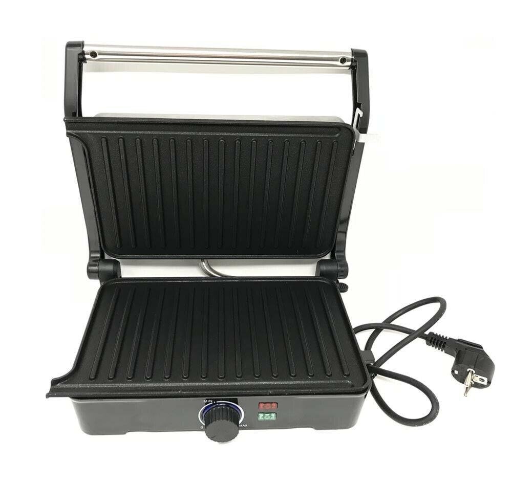 BISTECCHIERA ELETTRICA 1200 W GRIGLIA . ANTIADERENTE PIASTRE OSCILLANTI