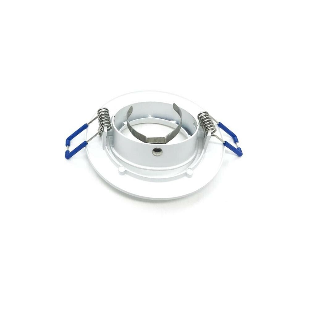 PORTA FARETTO A INCASSO TONDO . SUPPORTO PORTAFARETTO CONTROSOFFITTO P12 BIANCO