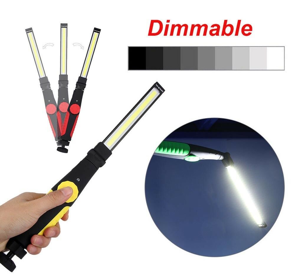 TORCIA LED COB LUCE BIANCA RICARICABILE LAMPADA LAVORO CALAMITA
