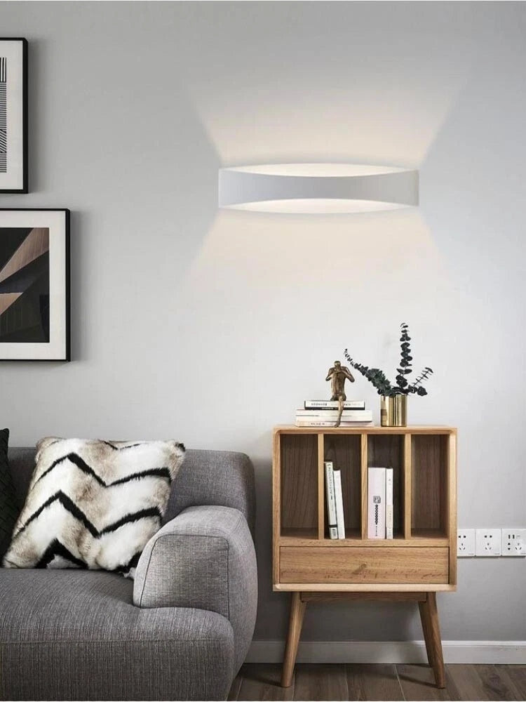 APPLIQUE LED LUCE BIANCA CALDA NATURALE 12 W LAMPADA DA PARETE 3 CCT BIANCO