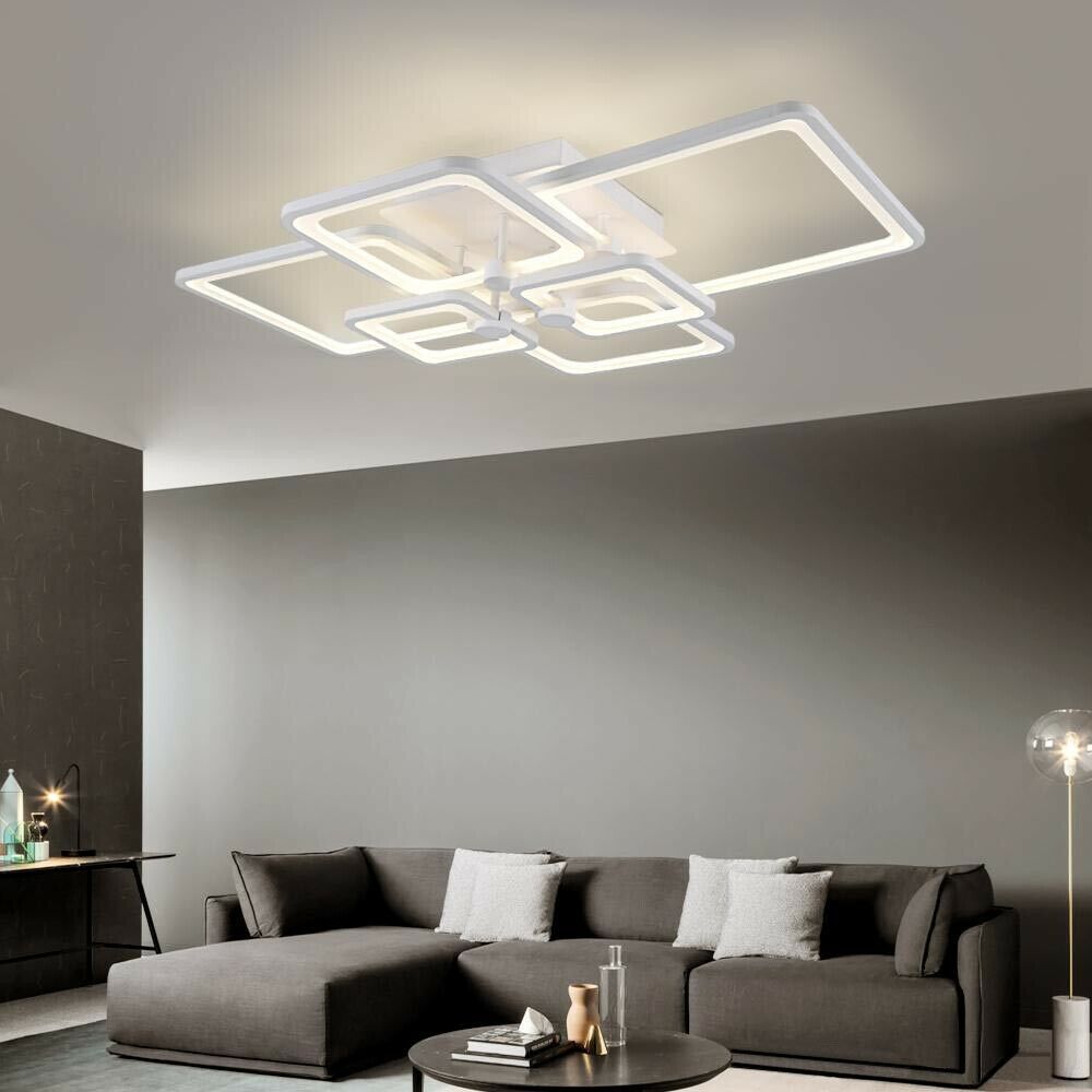 PLAFONIERA LED LUCE NATURALE BIANCA CALDA LAMPADARIO 6 QUADRATI 70 W