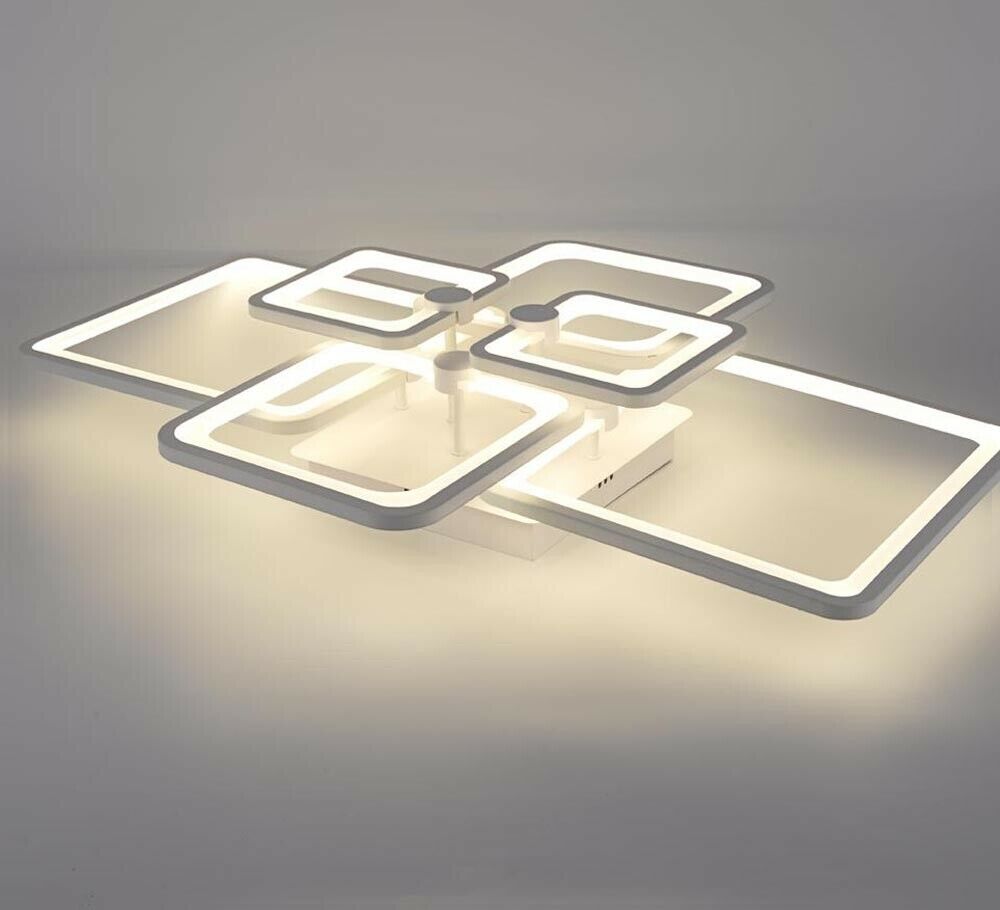 PLAFONIERA LED LUCE NATURALE BIANCA CALDA LAMPADARIO 6 QUADRATI 70 W