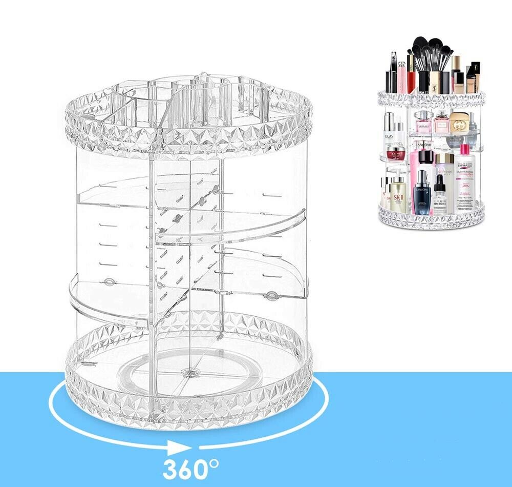 ESPOSITORE GIREVOLE 360° COSMETICI ORGANIZZATORE PORTA TRUCCHI