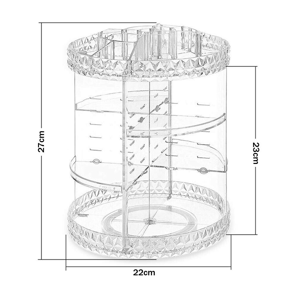 ESPOSITORE GIREVOLE 360° COSMETICI ORGANIZZATORE PORTA TRUCCHI