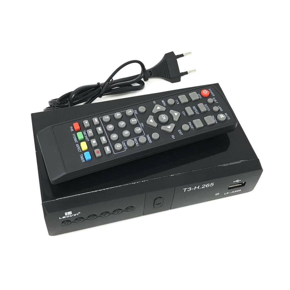 DECODER TV DVB T3 DIGITALE TERRESTRE PRESA SCART HDMI 1080P H.265 LE-A999