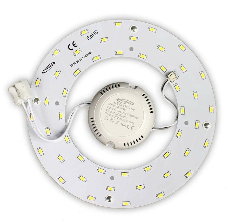MODULO CIRCOLINA LED RICAMBIO NEON CORONA X PLAFONIERA LUCE CALDA 18 W