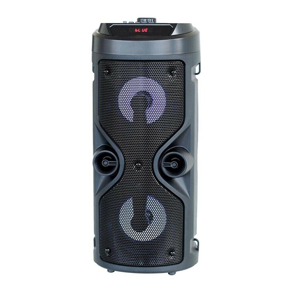 CASSA BLUETOOTH MICROFONO RADIO FM USB BT ALTOPARLANTE LUCE LED RGB TELECOMANDO