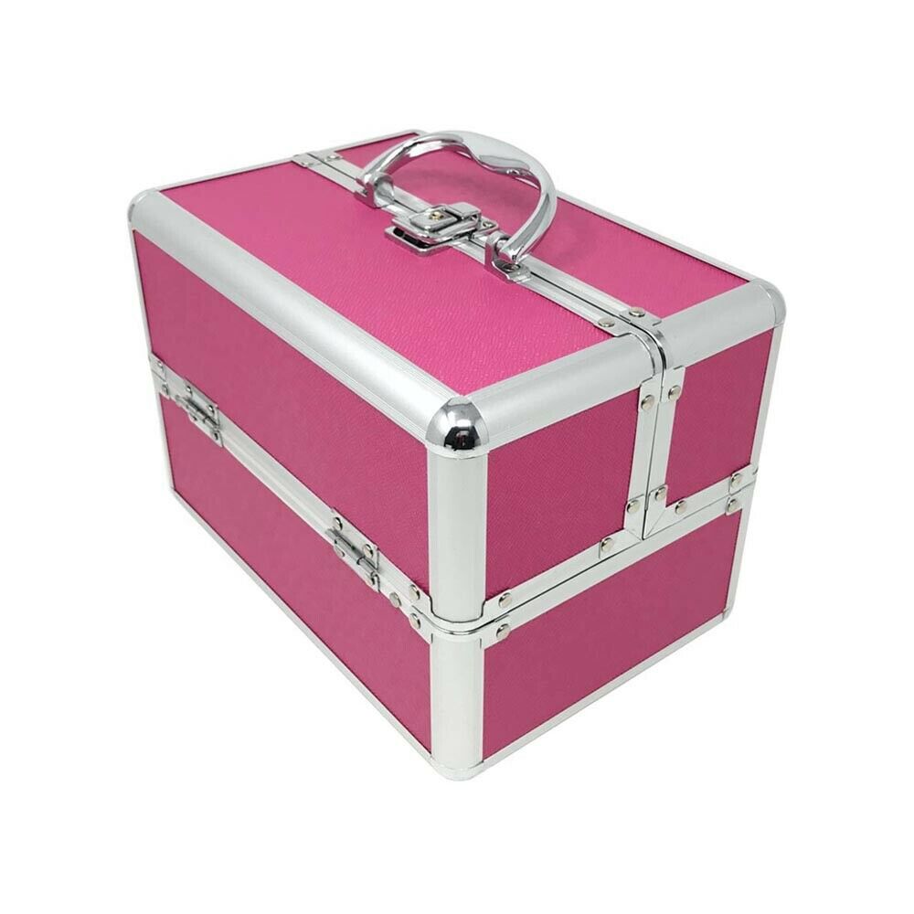 BAULETTO VALIGETTA PORTA TRUCCHI COSMETICI MAKE UP CASSETTO PER TRUCCO ROSA