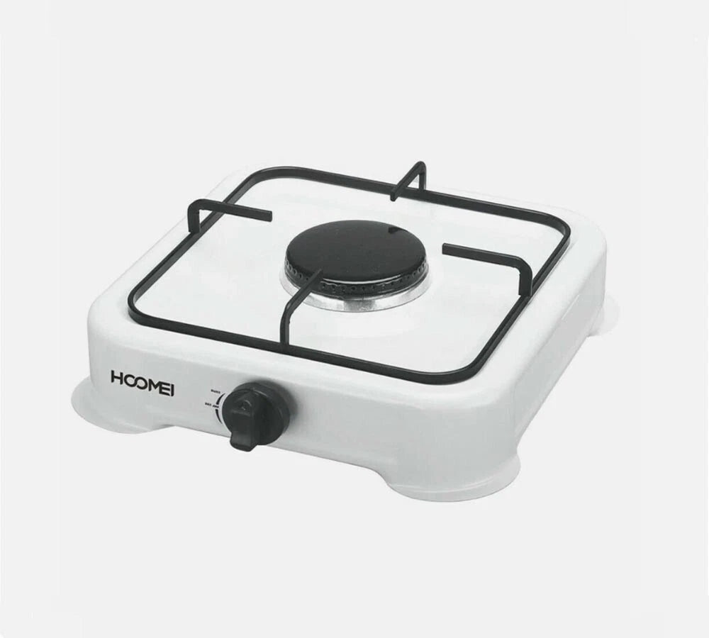 FORNELLO DA CAMPEGGIO CUCINA A GAS GPL PIASTRA 1 FUOCO BRUCIATORE BIANCO