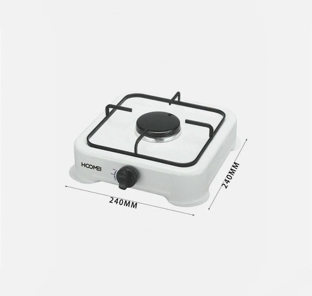 FORNELLO DA CAMPEGGIO CUCINA A GAS GPL PIASTRA 1 FUOCO BRUCIATORE BIANCO