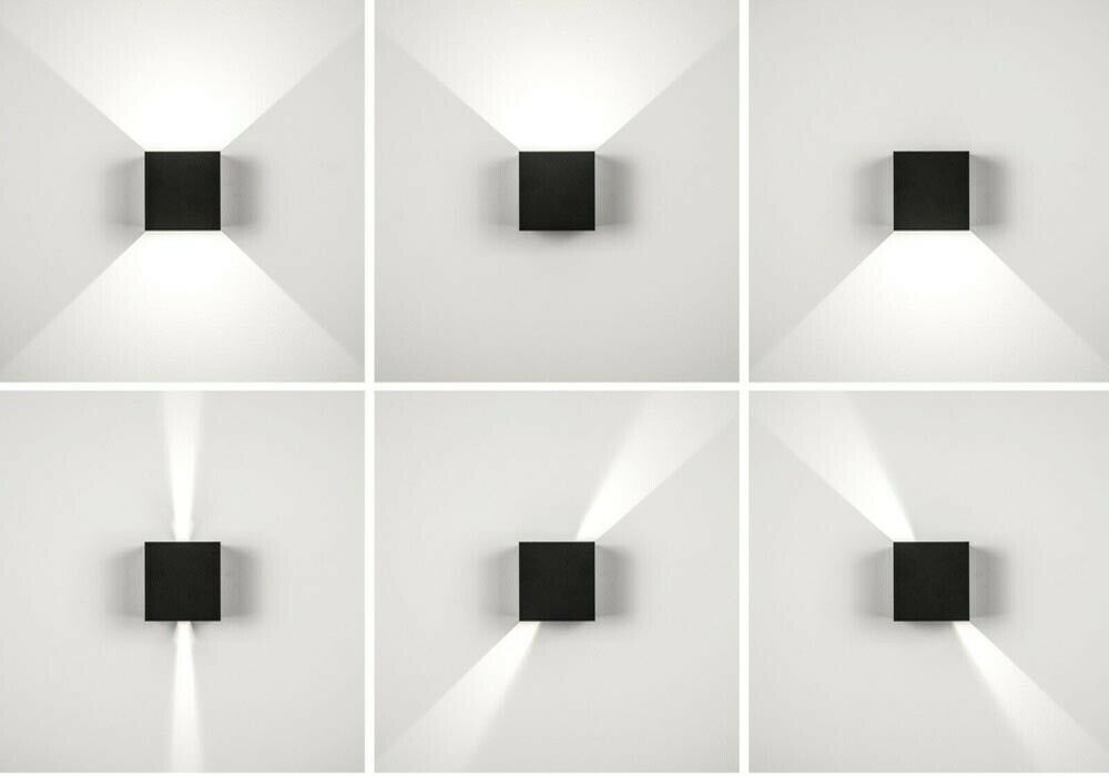 APPLIQUE LED LUCE BIANCA FARETTO DA PARETE 12 W 6500K IP65 ES46NF