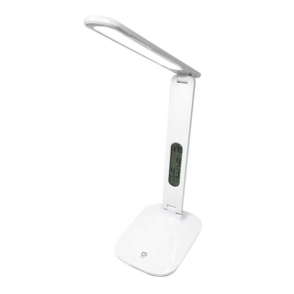 LAMPADA LED DA SCRIVANIA TOUCH OROLOGIO LUCE REGOLABILE BIANCA CALDA NATURALE