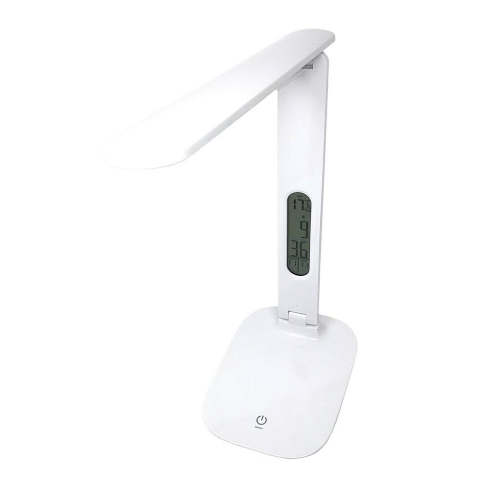 LAMPADA LED DA SCRIVANIA TOUCH OROLOGIO LUCE REGOLABILE BIANCA CALDA NATURALE