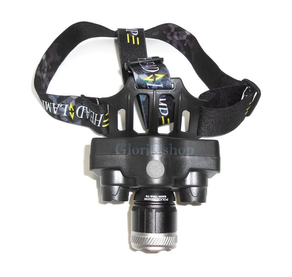 TORCIA FRONTALE 3 LED 1 COB ZOOM LUCE BIANCA BATTERIA LITIO RICARICABILE CARICA