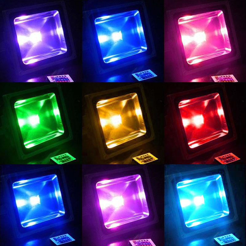 FARO 50W LED RGB SMD FARETTO . MULTICOLORI CON TELECOMANDO ILLUMINATORE ESTERNO