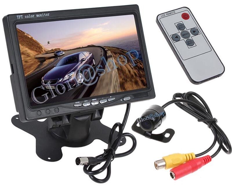 KIT MONITOR 7 POLLICI MINI TELECAMERA TENUTA STAGNA RETROMARCIA AUTO MICROCAMERA