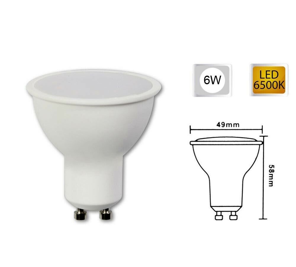FARETTO LED 6 WATT GU10 AD INCASSO LAMPADINA 6W LUCE BIANCA