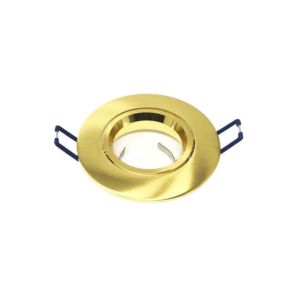 PORTAFARETTO DA INCASSO TONDO . SUPPORTO ORIENTABILE PORTA FARETTO GU10 P12 ORO