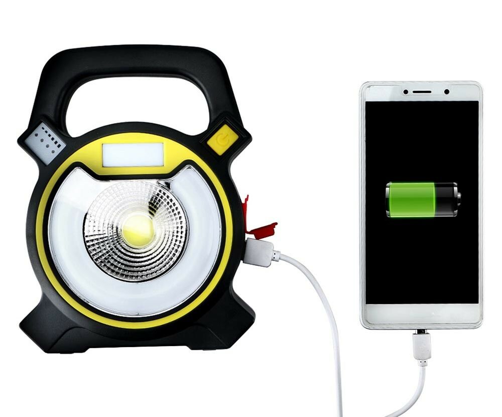 TORCIA 1 LED COB 5W FARO PORTATILE EMERGENZA LAMPADA DA LAVORO USB