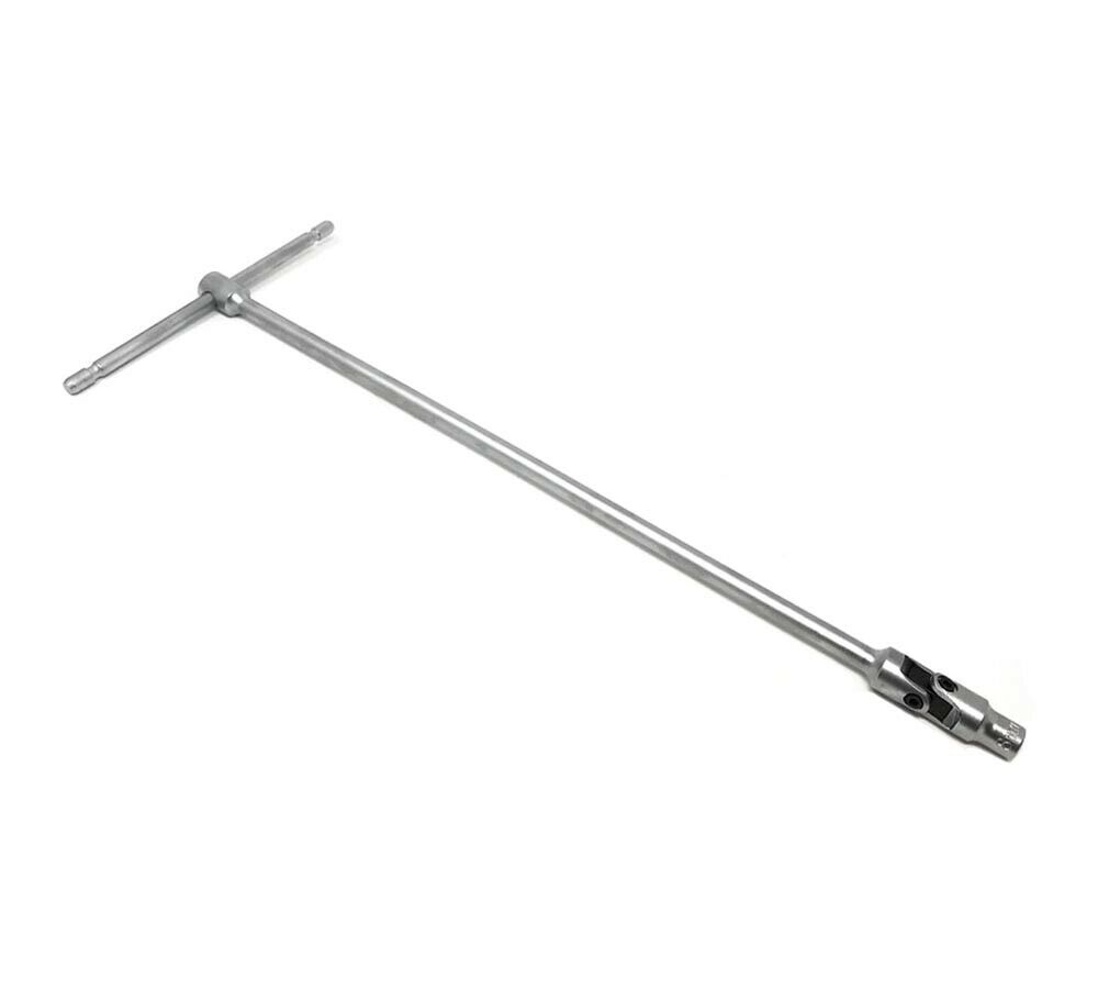 CHIAVE BUSSOLA 8 MM DOPPIO SNODO TESTA SNODABILE MANIGLIA A T LUNGA 44 CM